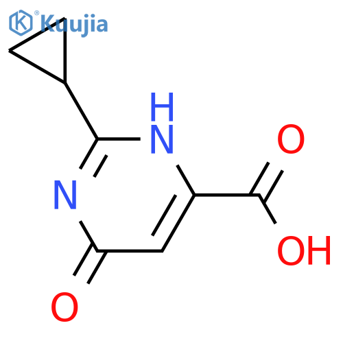 2-Cyclopropyl-6-hydroxypyrimidine-4-carboxylic acid structure