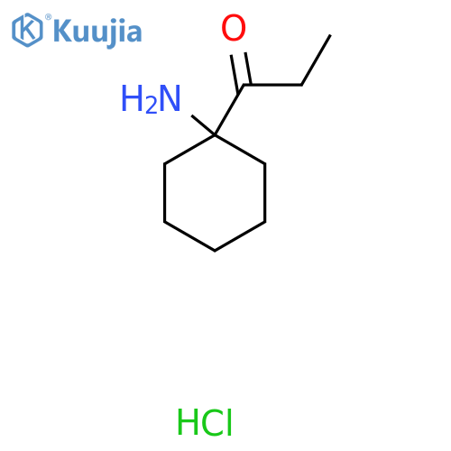 1-(1-Aminocyclohexyl)propan-1-one;hydrochloride structure