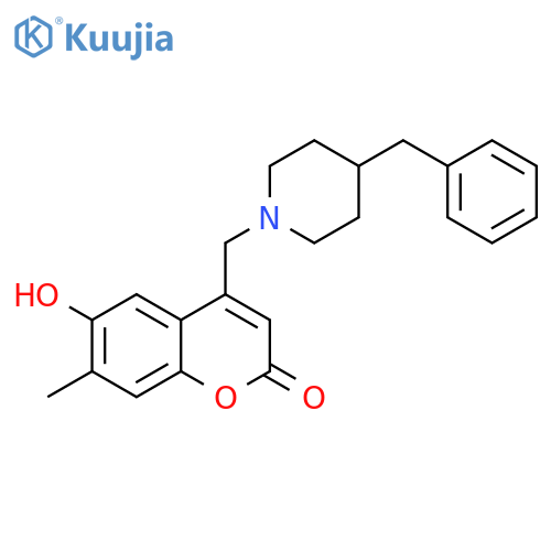 4-(4-benzylpiperidin-1-yl)methyl-6-hydroxy-7-methyl-2H-chromen-2-one structure