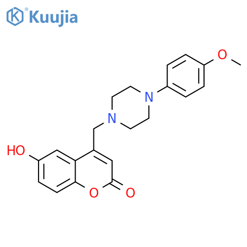 6-hydroxy-4-{4-(4-methoxyphenyl)piperazin-1-ylmethyl}-2H-chromen-2-one structure