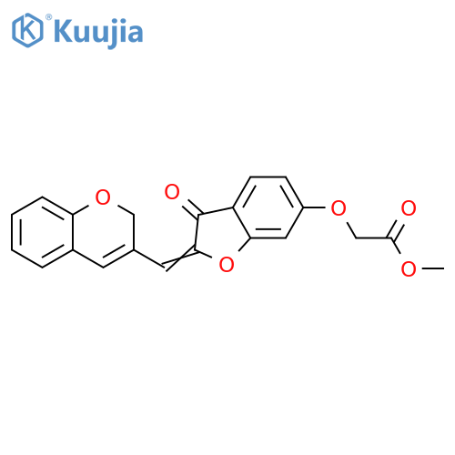 methyl 2-{(2Z)-2-(2H-chromen-3-yl)methylidene-3-oxo-2,3-dihydro-1-benzofuran-6-yloxy}acetate structure
