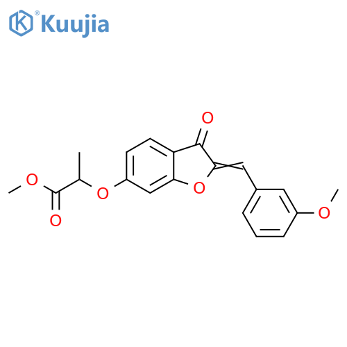 methyl 2-{(2Z)-2-(3-methoxyphenyl)methylidene-3-oxo-2,3-dihydro-1-benzofuran-6-yloxy}propanoate structure