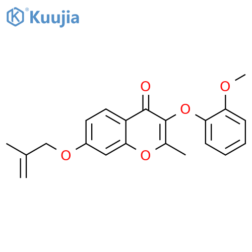 3-(2-methoxyphenoxy)-2-methyl-7-(2-methylprop-2-enoxy)chromen-4-one structure