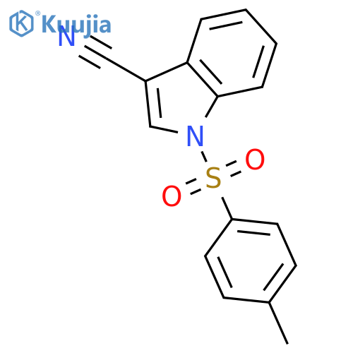 1H-Indole-3-carbonitrile, 1-[(4-methylphenyl)sulfonyl]- structure