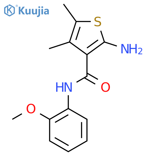 2-Amino-N-(2-methoxyphenyl)-4,5-dimethylthiophene-3-carboxamide structure