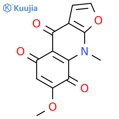 Furo[2,3-b]quinoline-4,5,8(9H)-trione,7-methoxy-9-methyl- structure