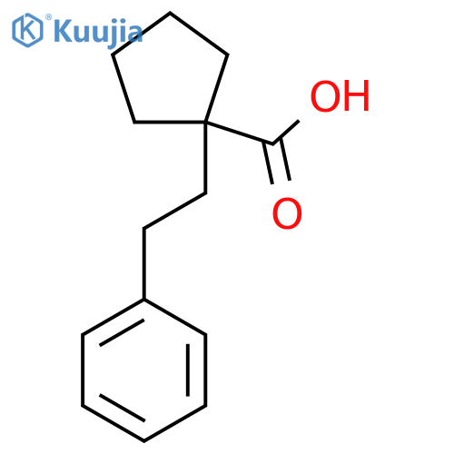 1-(2-phenylethyl)cyclopentane-1-carboxylic acid structure