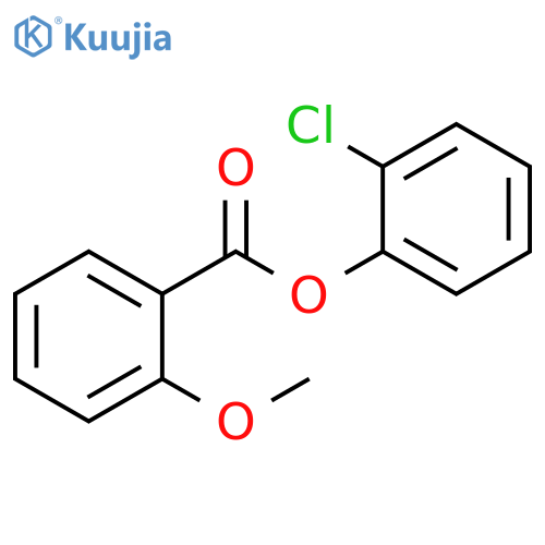 Benzoic acid, 2-methoxy-, 2-chlorophenyl ester structure