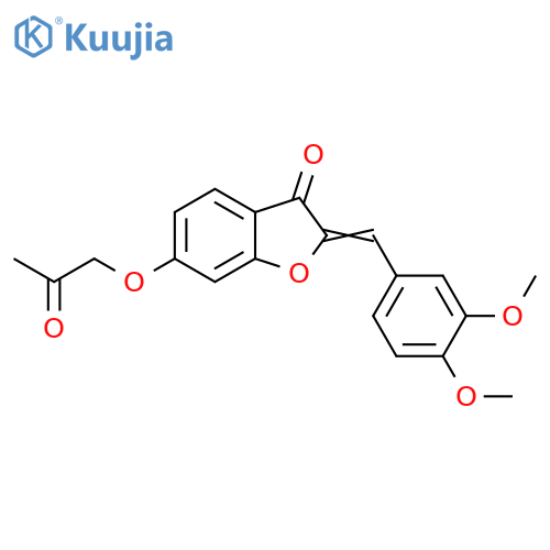 (2Z)-2-[(3,4-dimethoxyphenyl)methylidene]-6-(2-oxopropoxy)-1-benzofuran-3-one structure