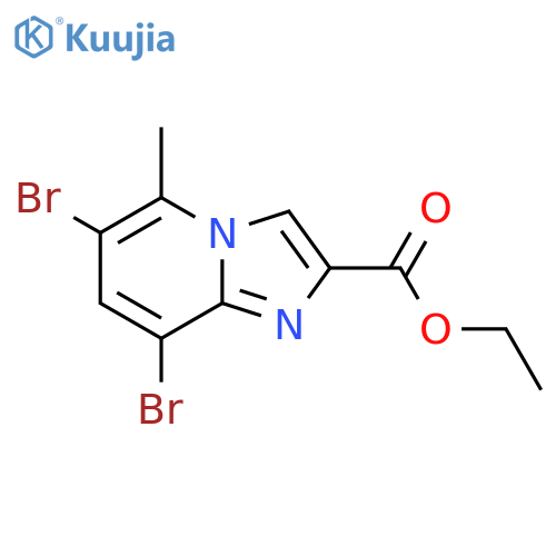 Ethyl 6,8-dibromo-5-methylimidazo[1,2-a]pyridine-2-carboxylate structure