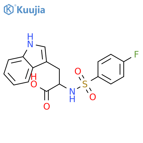N-[(4-fluorophenyl)sulfonyl]-L-tryptophan structure