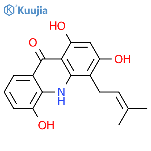 9(10H)-ACRIDINONE, 1,3,5-TRIHYDROXY-4-(3-METHYL-2-BUTENYL)- structure