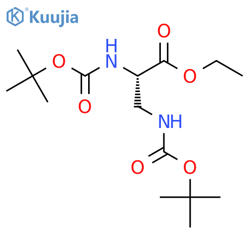 (S)-Ethyl 2,3-bis((tert-butoxycarbonyl)amino)propanoate structure
