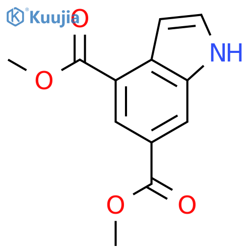 4,6-dimethyl 1H-indole-4,6-dicarboxylate structure
