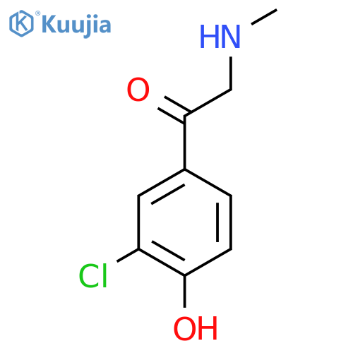 1-(3-chloro-4-hydroxyphenyl)-2-(methylamino)ethan-1-one structure