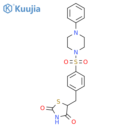 5-{4-[(4-Phenylpiperazino)sulfonyl]benzyl}-1,3-thiazolane-2,4-dione structure