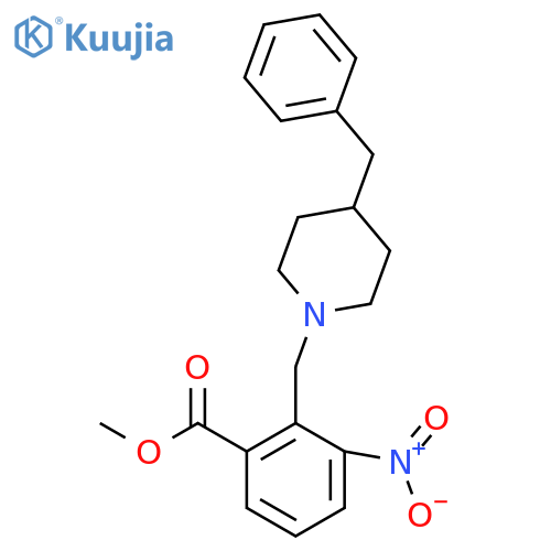 Methyl 2-[(4-benzylpiperidino)methyl]-3-nitrobenzenecarboxylate structure
