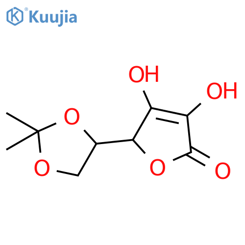 5-(2,2-dimethyl-1,3-dioxolan-4-yl)-3,4-dihydroxy-2(5H)-furanone structure