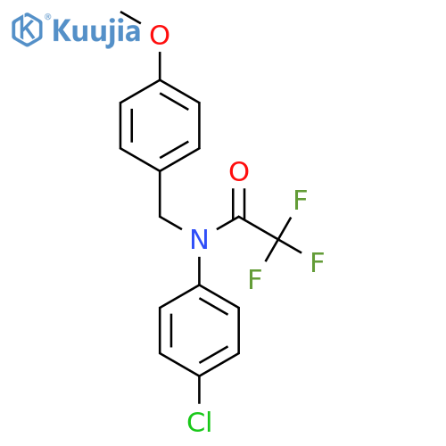 N-(4-Chlorophenyl)-2,2,2-trifluoro-N-[(4-methoxyphenyl)methyl]acetamide structure