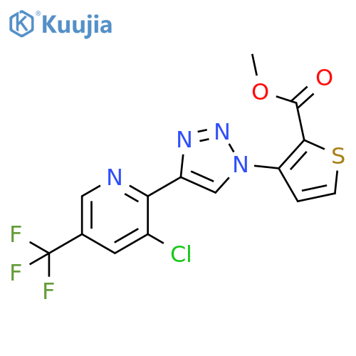 Methyl 3-{4-3-chloro-5-(trifluoromethyl)-2-pyridinyl-1H-1,2,3-triazol-1-yl}-2-thiophenecarboxylate structure
