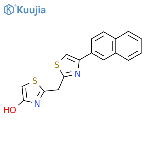 2-{[4-(2-Naphthyl)-1,3-thiazol-2-yl]methyl}-1,3-thiazol-4-ol structure