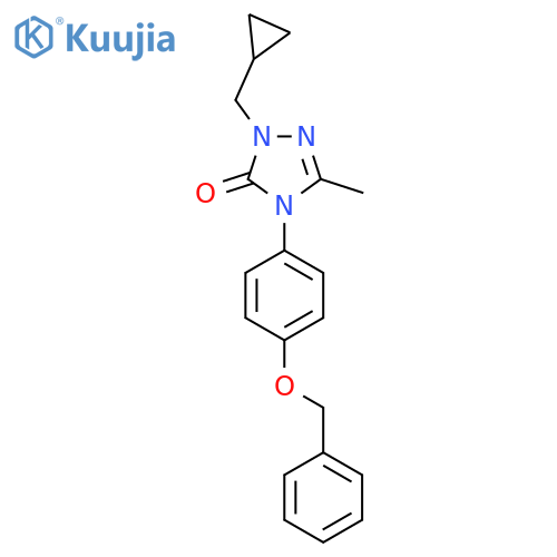 4-[4-(Benzyloxy)phenyl]-1-(cyclopropylmethyl)-3-methyl-4,5-dihydro-1H-1,2,4-triazol-5-one structure