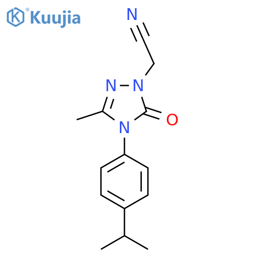 2-[4-(4-Isopropylphenyl)-3-methyl-5-oxo-4,5-dihydro-1H-1,2,4-triazol-1-yl]acetonitrile structure