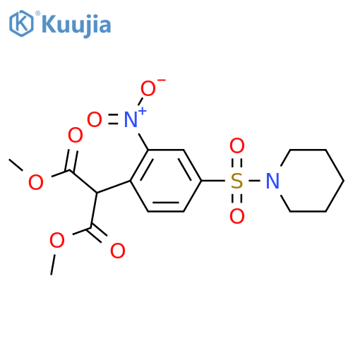 Dimethyl 2-2-Nitro-4-(piperidinosulfonyl)phenyl-malonate structure