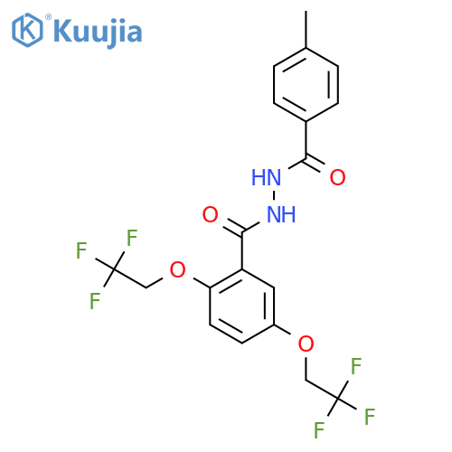 N'-[2,5-Bis(2,2,2-trifluoroethoxy)benzoyl]-4-methylbenzohydrazide structure
