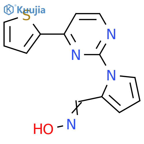 1-[4-(2-THIENYL)-2-PYRIMIDINYL]-1H-PYRROLE-2-CARBALDEHYDE OXIME structure