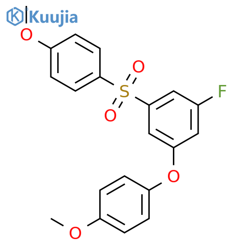 Benzene, 1-fluoro-3-(4-methoxyphenoxy)-5-[(4-methoxyphenyl)sulfonyl]- structure