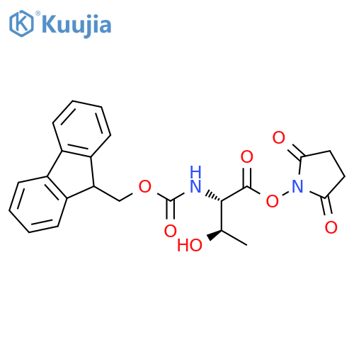 2,5-dioxopyrrolidin-1-yl (((9H-fluoren-9-yl)methoxy)carbonyl)-L-threoninate structure