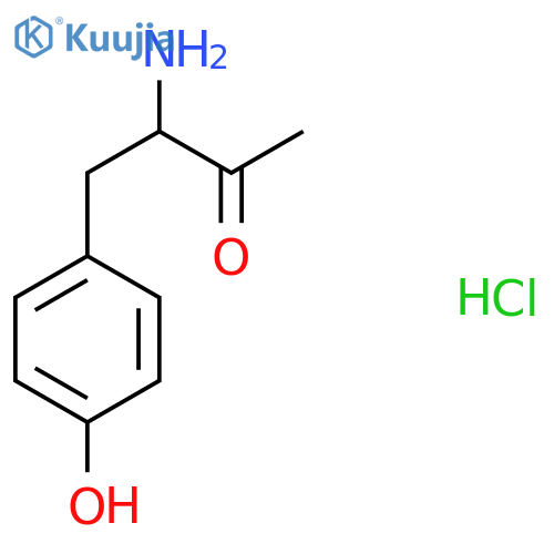3-amino-4-(4-hydroxyphenyl)butan-2-one hydrochloride structure