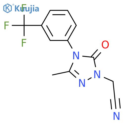 2-(3-METHYL-5-OXO-4-[3-(TRIFLUOROMETHYL)PHENYL]-4,5-DIHYDRO-1H-1,2,4-TRIAZOL-1-YL)ACETONITRILE structure
