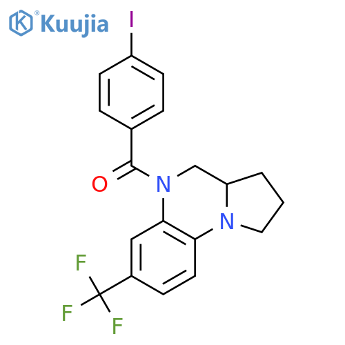 (4-IODOPHENYL)[7-(TRIFLUOROMETHYL)-2,3,3A,4-TETRAHYDROPYRROLO[1,2-A]QUINOXALIN-5(1H)-YL]METHANONE structure