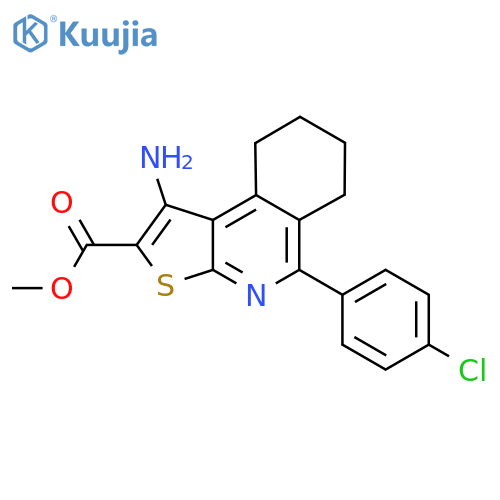 Methyl 1-amino-5-(4-chlorophenyl)-6,7,8,9-tetrahydrothieno[2,3-c]isoquinoline-2-carboxylate structure