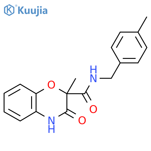 2-Methyl-N-(4-methylbenzyl)-3-oxo-3,4-dihydro-2H-1,4-benzoxazine-2-carboxamide structure