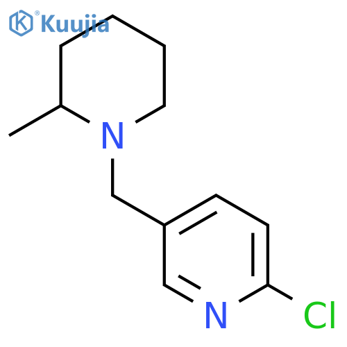 1-(6-chloro-3-pyridinyl)methyl-2-methylpiperidine structure