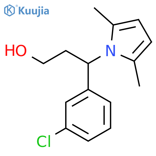 3-(3-Chlorophenyl)-3-(2,5-dimethyl-1H-pyrrol-1-yl)-1-propanol structure