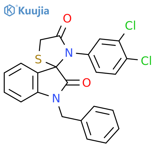 1-Benzyl-3'-(3,4-dichlorophenyl)-1,2-dihydrospiro[indole-3,2'-[1,3]thiazolidine]-2,4'-dione structure