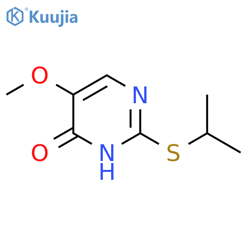 5-methoxy-2-(propan-2-ylsulfanyl)pyrimidin-4-ol structure