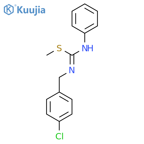 1-Chloro-4-({[(methylsulfanyl)(phenylimino)methyl]amino}methyl)benzene structure