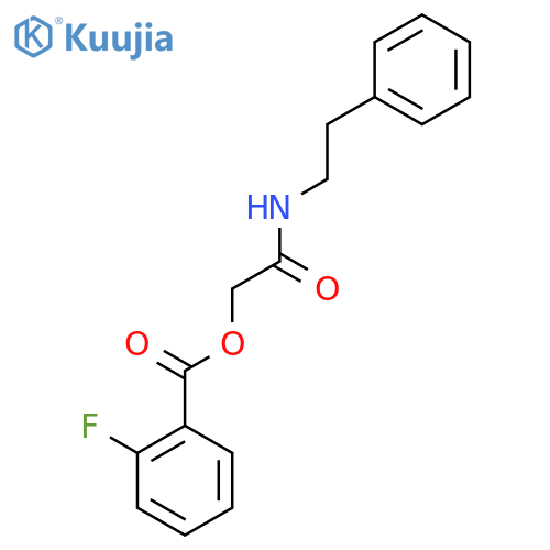 (2-phenylethyl)carbamoylmethyl 2-fluorobenzoate structure
