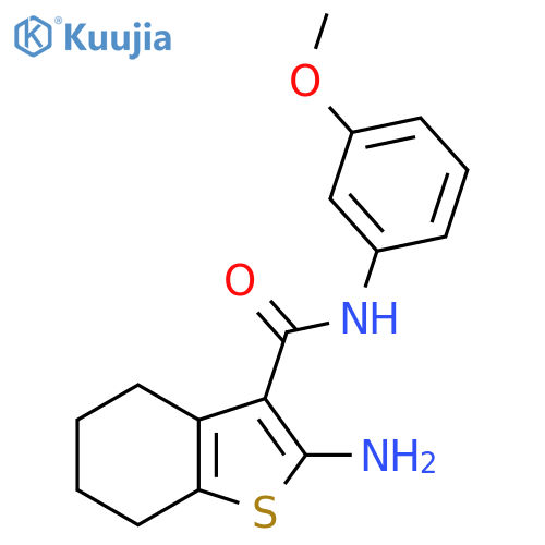 2-Amino-N-(3-methoxyphenyl)-4,5,6,7-tetrahydro-1-benzothiophene-3-carboxamide structure