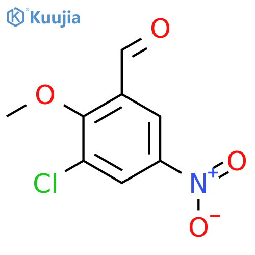 3-Chloro-2-methoxy-5-nitrobenzaldehyde structure