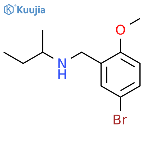 (5-Bromo-2-methoxy-benzyl)-sec-butyl-amine structure