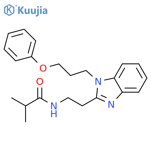 2-methyl-N-{2-1-(3-phenoxypropyl)-1H-1,3-benzodiazol-2-ylethyl}propanamide structure