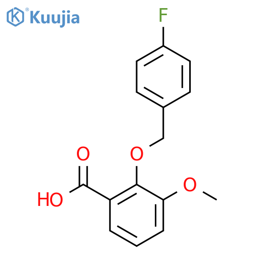 2-(4-Fluorobenzyl)oxy-3-methoxybenzoic Acid structure
