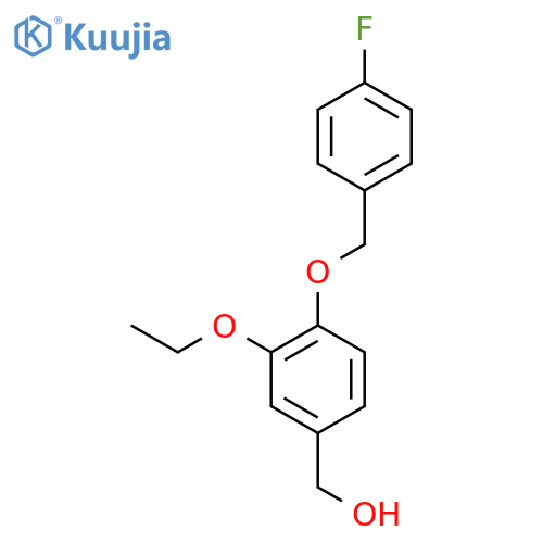{3-Ethoxy-4-[(4-fluorobenzyl)oxy]phenyl}methanol structure