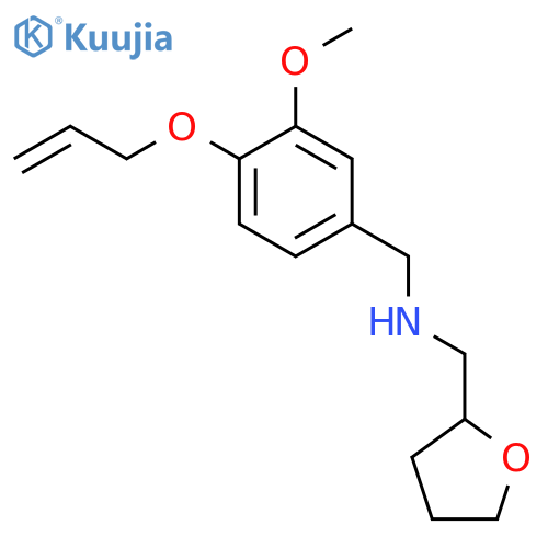 {[3-methoxy-4-(prop-2-en-1-yloxy)phenyl]methyl}[(oxolan-2-yl)methyl]amine structure